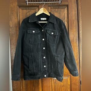Madewell Oversized Black Denim Jacket